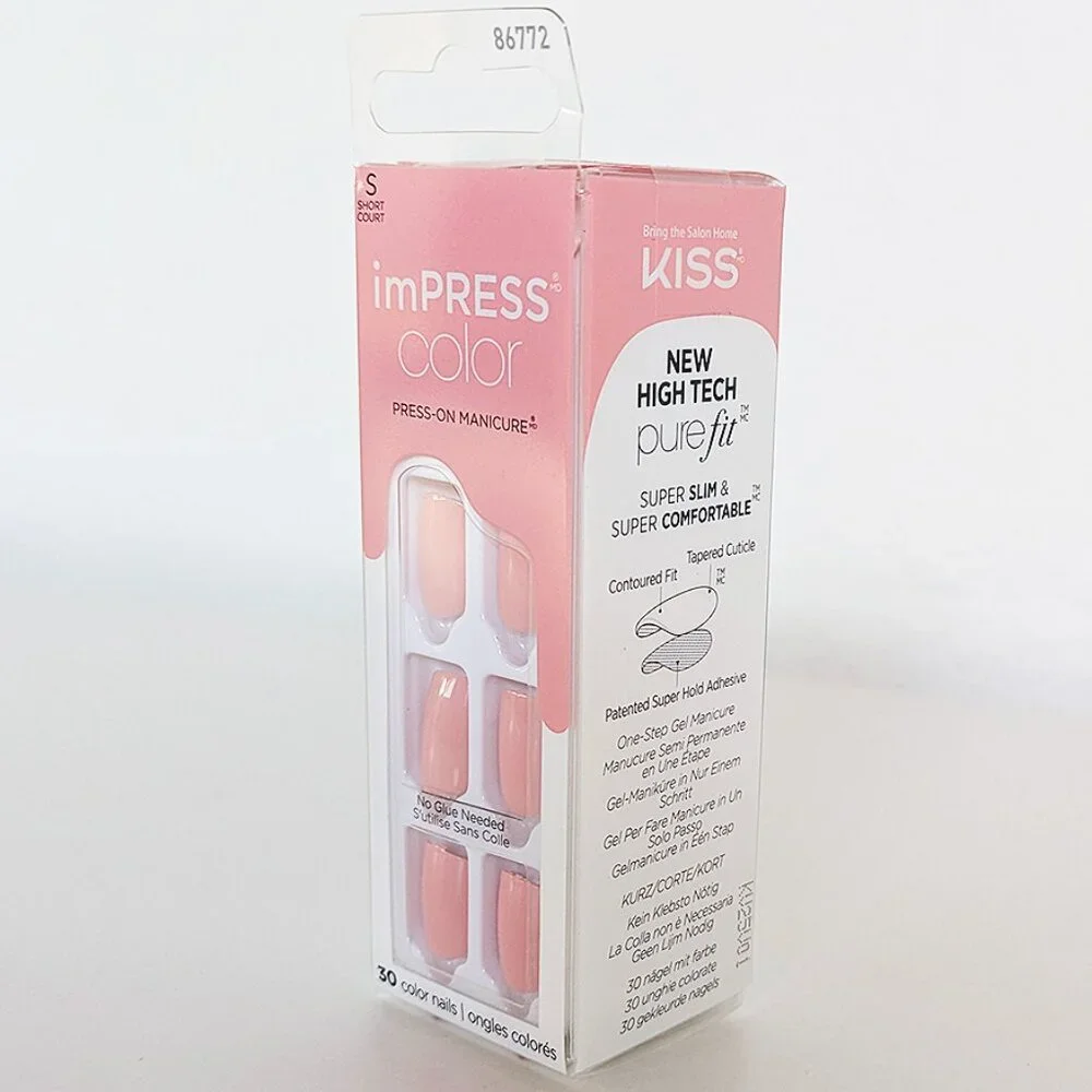 KISS ImPRESS Press-On Manicure Dolce Pink / Short